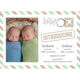 Seafoam Letter Twins Photo Birth Announcements Image 3 of 3